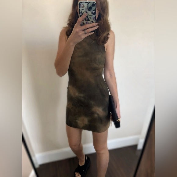 Cotton citizen Ibiza Sleeveless Tie-Dye Mini dress Dress khaki brown XS - Picture 14 of 14